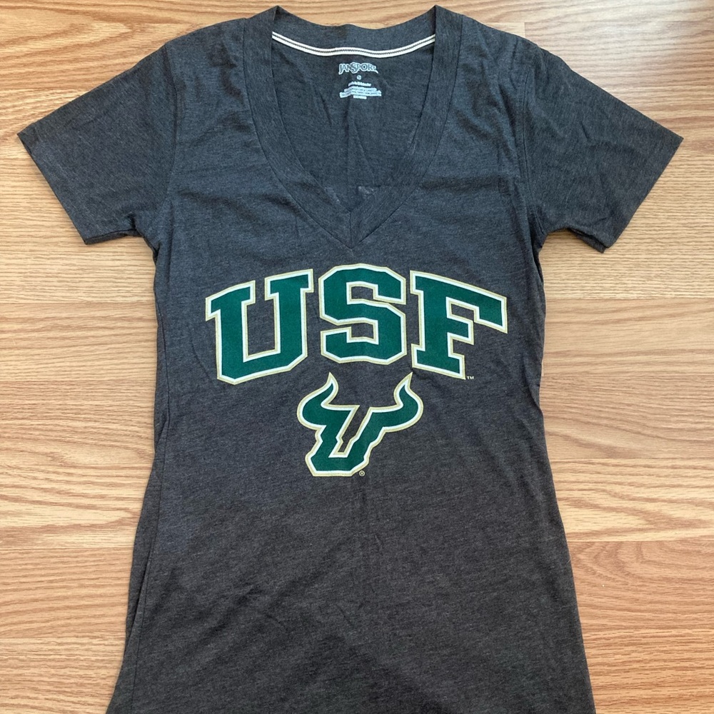University of South Florida USF bulls womens v neck t shirt Jansport Tampa